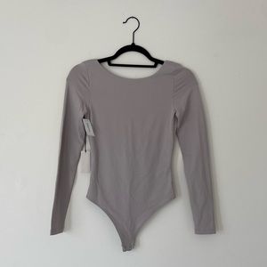 NWT - Babaton - Boatneck Contour Bodysuit - Opal Grey - Size S